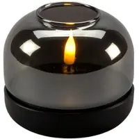 Konstsmide Lasikynttilä LED, mattamusta