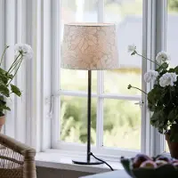 PR Home Pöytävalaisin Base Acanthus, Valkoinen/opaali, Olohuone/ruokailutila, Metalli