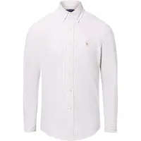 Ralph Lauren for man. 710953704007 Beige Custom Fit striped oxford shirt (XL), Casual, Cotton, Long sleeve