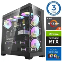 INTOP Tietokone AQUA Ryzen 5 9600X 64GB DDR5 1TB SSD M.2 NVME RTX5070Ti 16GB no-OS