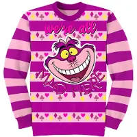 Liisa Ihmemaassa - All Mad Here - Jouluneule / joulupaita (Ugly Christmas Sweater)
