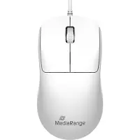 MediaRange MROS255, Molempikätinen, USB A-tyyppi, 1000 DPI, Valkoinen