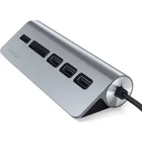 Satechi USB-C Aluminum USB Hub & Card Reader, space gray