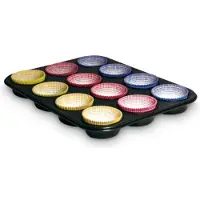 Guardini Uunipelti Muffinform t. 12 stk. sort + 60 papirmuffinsforme
