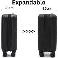 CabinFly Cruisair 55x40x20cm ja 55x40x23cm matkalaukku sopii Ryanair, Wizzair, FinnAir, musta