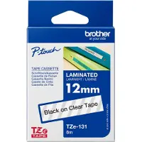 Brother TZE131 12 BLACK ON CLEAR