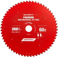 Specialist+ 260x60tx30 Mm Premium Monimateriaalipyörösaha