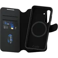 CARE by PanzerGlass Samsung Galaxy S24 Care Tango 2-in-1 lompakkokotelo - MagSafe-yhteensopiva - Musta