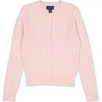 Ralph Lauren Mini-Cable Cotton Cardigan - Pink - 129-130