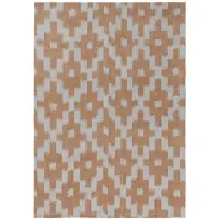 Ferm Living , Ikat Teepyyhe - Mist Blue/Terracotta