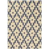 Ferm Living , Ikat Teepyyhe - Ink Blue/Off-white