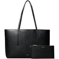 Calvin Klein Ostoskassi 'Foil Logo Tote With' musta