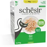 Schesir 12x70g Complements fileet hyytelössä tonnikala kissan märkäruoka