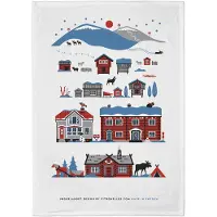 Citronelles - Scandinavian Mountains Keittiöpyyhe 50x70 cm Winter Mountains