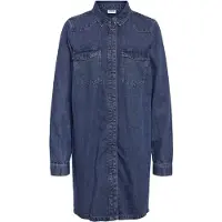 Noisy May Nmnew Signe L/S Denim Dress Vi002Mb Noos - Blue - S