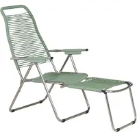 Fiam Spaghetti-aurinkotuoli sage green alumiinilla