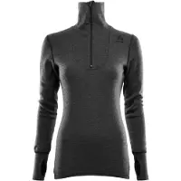 Aclima DoubleWool Polo with Zip Woman Marengo/Jet Black Kerrasto yläosat XS
