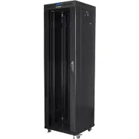 Lanberg FF01-6642-12BL, Itseseisova teline, 42U, 800 kg, 90 kg, Musta