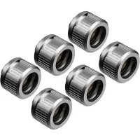 EKWB EK-Quantum Torque HDC 14 -kovaputkien puristusliitinsarja, 6 kappaletta, Satin Titanium