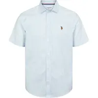 U.S. POLO ASSN. Paita 'UMNatan' vaaleansininen / valkoinen