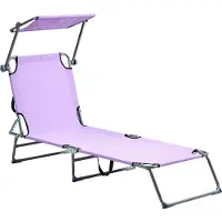Beliani Puutarhatuoli Foligno, säädettävä, metallinen, violetti