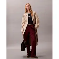 Calvin Klein Jeans High Shine French Terry Track Pa - Burgundy - XS