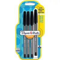Papermate InkJoy 100 ST, Klipsi, Kuulakärkikynä, Musta, 4 kpl, Keskikokoinen (1956714)