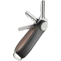 OrbitKey - Leather Key Organiser - Charcoal/Grey