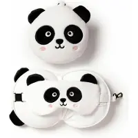 Puckator Relaxeazzz Hello Kitty Plush Travel Pillow & Eye Mask - White - ONE SIZE