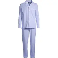 Ralph Lauren Pitkä pyjama vaaleansininen / valkoinen