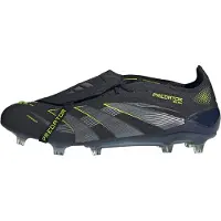 Adidas Predator Elite Fold-over Tongue Fg Electric Stealth - Musta/harmaa/lucid Sitruuna - Nurmi (Fg), koko 40