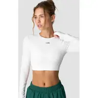 ICANIWILL Contrast Cropped Long Sleeve White