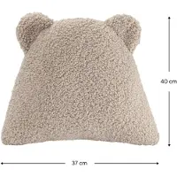 WigiWama Bear Cushion Teddy - Beige - 37X 40CM
