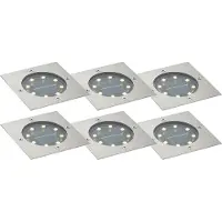 QAZQA 6 Maavalaisimen sarja alumiinia neliö sis. LED IP65 Solar - Terry