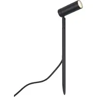 QAZQA Spike-kohdevalaisin musta 40 cm sis. LED säädettävä IP65 sis. johto ja pistoke - Carl