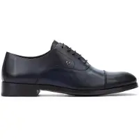 Martinelli for man. 1492-2631Z Empire 1492 Leather Shoe Navy Blue (44), Flat, 1 to 3 cm, Laces, Party, Classic