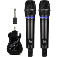 INF 2 pakkaus langaton mikrofoni Bluetooth Reverb Android-porttikaapelilla Musta