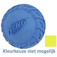 Nerf NERF-kumipallo, jossa on kulutuspinta, vinkuva, 5,7 x 6,2 x 6,2 cm, sininen/keltainen