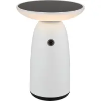 Globo LED-aurinkopöytävalaisin 36625, valkoinen, metalli, 23 cm, himmennettävä, Valkoinen/opaali, Alumiini, Moderni