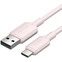 Vention USB 2.0 A - USB-C 3A kaapeli CTQPH 2M (vaaleanpunainen)