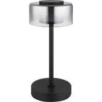 Globo Led pöytävalaisin Belinda, Alumiini/harmaa/sinkki, Olohuone/ruokailutila, Lasi