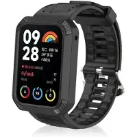 INF Xiaomi Band 8 Pron kellonranneke suojakehyksellä Black
