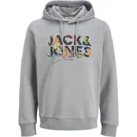 Jack & Jones Collegepaita 'JJGeplas' taivaansininen / harmaa / hummeri / musta