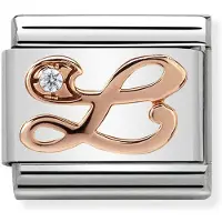 Nomination Rose Gold Zircon kirjaimet 430310 L