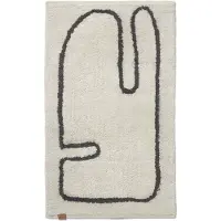 Ferm Living , Pestävä Kylpyhuonematto Orgaaninen Puuvilla Off-white/Coffee