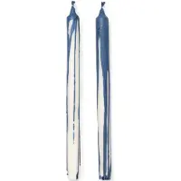 Ferm Living Dryp steariinikynttilä 2-pack Deep Blue