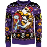 Painajainen ennen joulua - Jack & Sally - Jouluneule / joulupaita (Ugly Christmas Sweater)