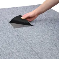 MonsterShop 20 st 5 kvm Textilplattor Olika Färger Heltäckningsmatta Golvplattor Mattplattor Kontor Klassrum Matta Kontorsgolv Renovering Platina Grå