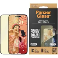 PanzerGlass Ultra-Wide Fit iPhone 15 -panssarilasi, Anti Blue-Light, Anti-Reflective