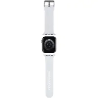 Karl Lagerfeld Apple Watch -ranneke 42 mm 3D -kumiranneke, valkoinen
